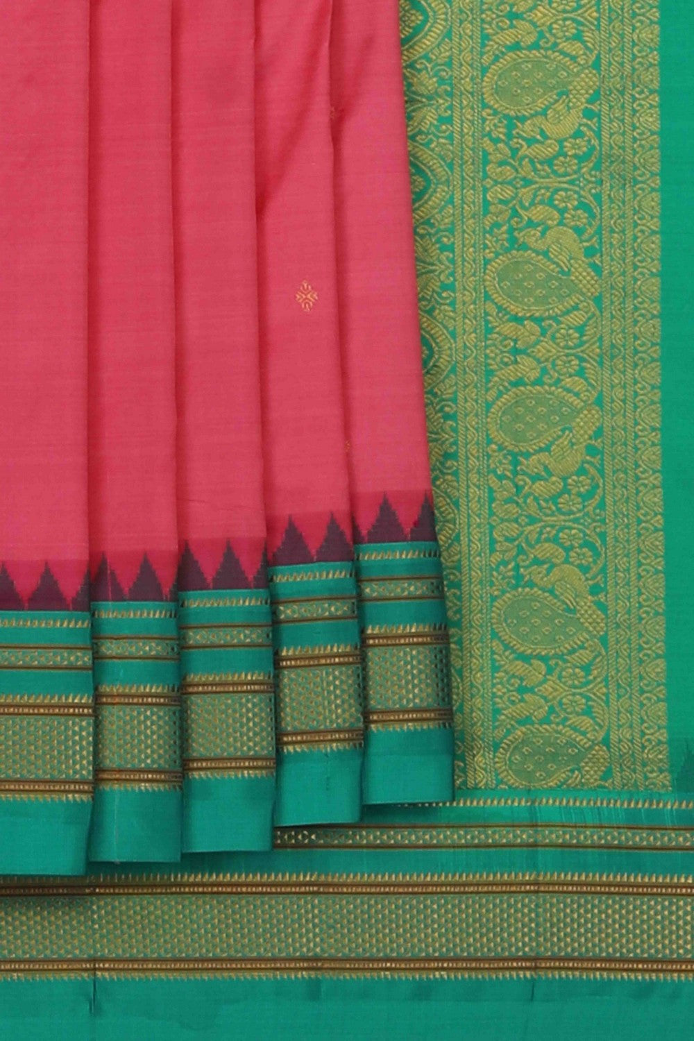 Image of Narayanpet Silk Pink Saree
